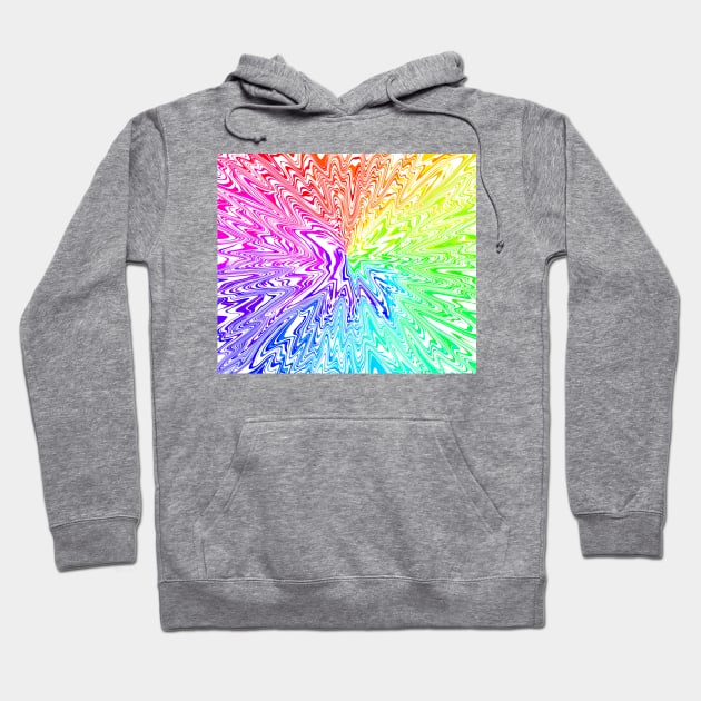 Liquid Rainbow Tie Dye Texture Hoodie by saradaboru